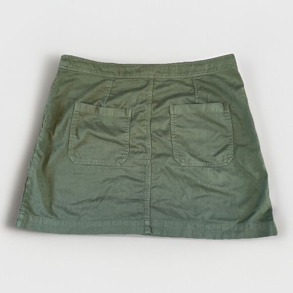 Banana‎ Republic army green canvas straight Mini skirt 12 Cargo Utility Cotton - Picture 5 of 7